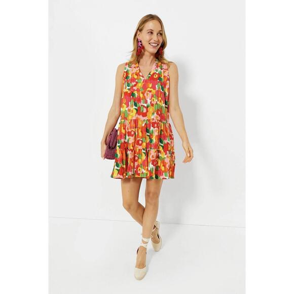 Tuckernuck Pomander Place Magnolia Watercolor Sleeveless Kenzo Dress NWT Sz M - Picture 1 of 7